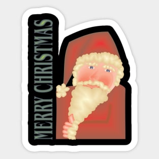 Retro Santa Sticker